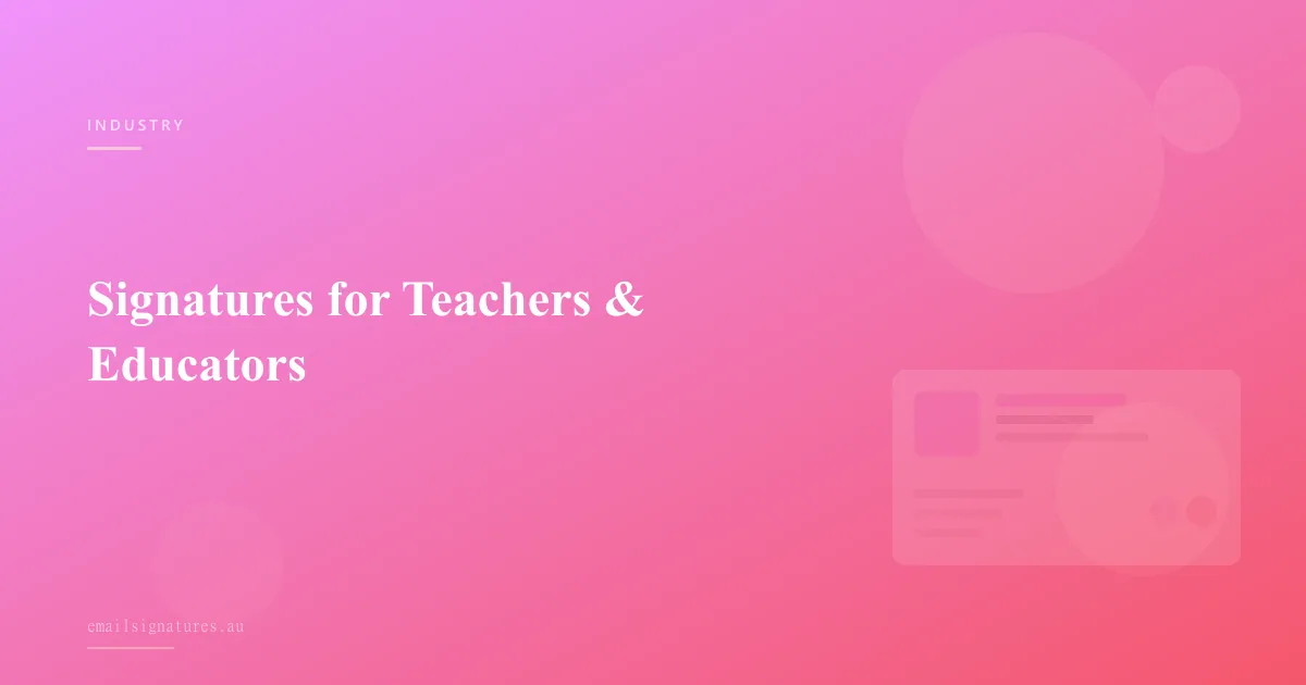 Email signature examples and tips for teachers and educators