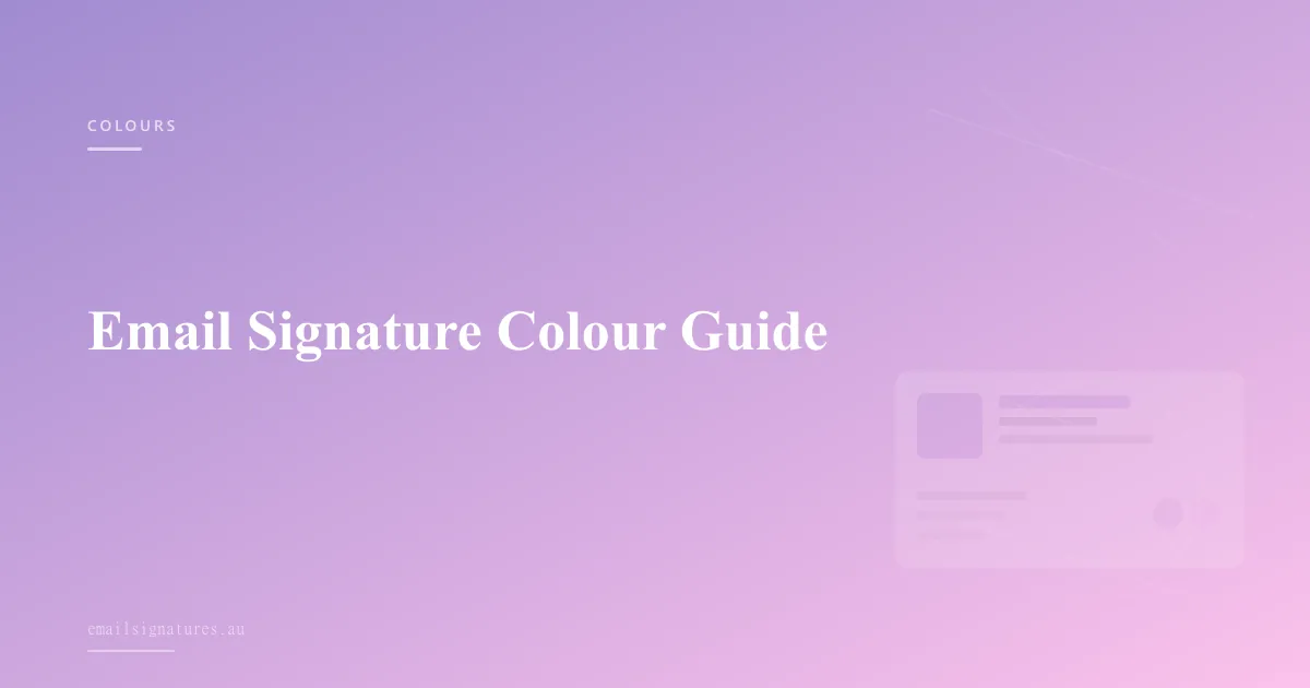 Choosing the best colours for your email signature design